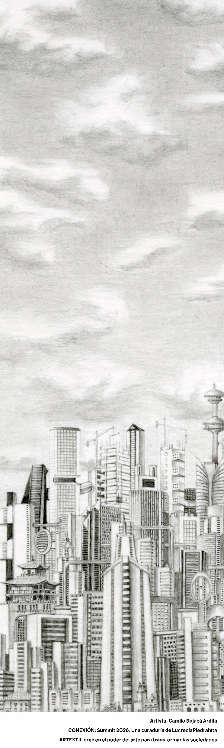 Ficha visual de la obra presentada por Camilo Bojacá, técnica indicada: Dibujo.